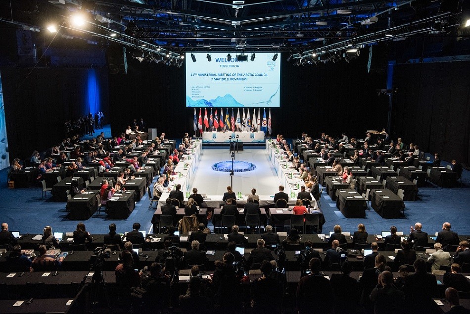 (06.09) Một phiên họp của Hội đồng Bắc Cực tháng 5/2019. (Nguồn: Bộ Ngoại giao Phần Lan)