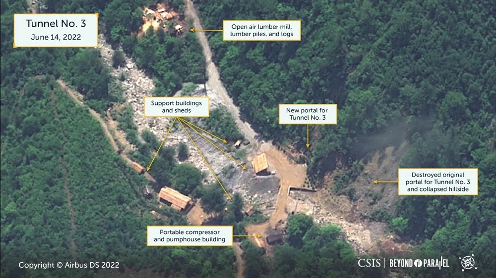 (06.16) Những hình ảnh từ bãi thử hạt nhân Punggye-ri cho thấy Triều Tiên có thể tiến hành các vụ thử hạt nhân mới thời gian tới. (Nguồn: CSIS)