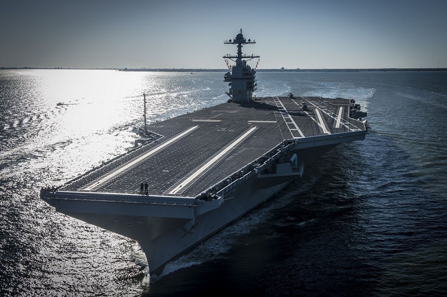 (07.31) Mỹ đang có kế hoạch mở rộng hạm đội của mình lên 500 tàu - Ảnh: USS Gerald R. Ford, tàu sân bay mới nhất trong biên chế Hải quân Mỹ. (Nguồn: Hải quân Mỹ) (07.31) Mỹ đang có kế hoạch mở rộng hạm đội của mình lên 500 tàu - Ảnh: USS Gerald R. Ford, tàu sân bay mới nhất trong biên chế Hải quân Mỹ. (Nguồn: Hải quân Mỹ)