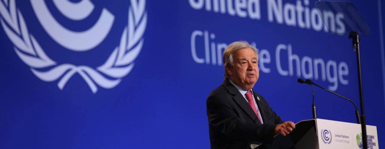 (11.02) Tổng Thư ký LHQ Antonio Guterres đã đề cao tầm quan trọng của chống biến đổi khí hậu, cho rằng đã đến lúc con người cần dừng việc 'đối xử với thiên nhiên như nơi xả chất thải' của mình. (Nguồn: UN)