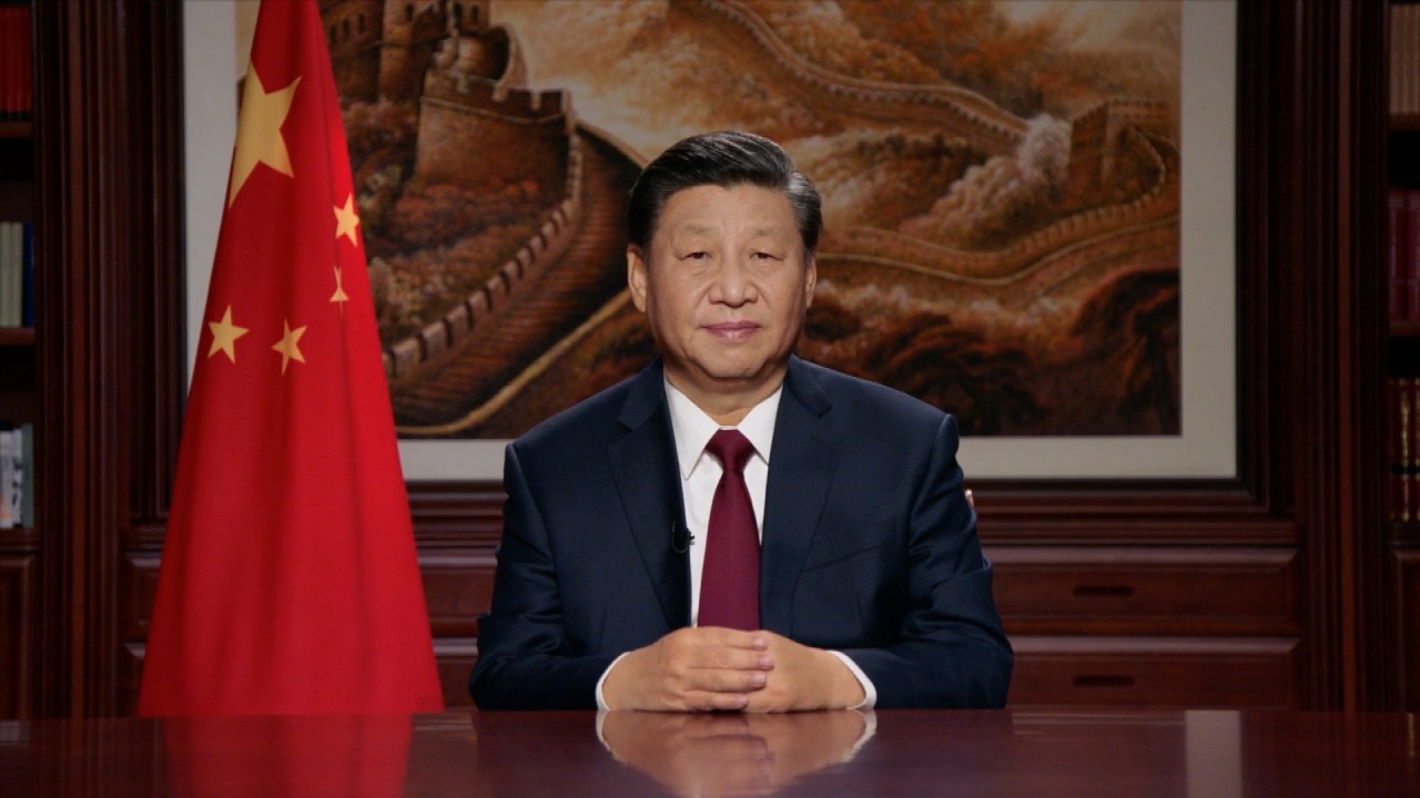 (12.31) Chủ tịch Trung Quốc Tập Cận Bình trong bài phát biểu mừng năm mới ngày 31/12/2021. (Nguồn: CGTN)