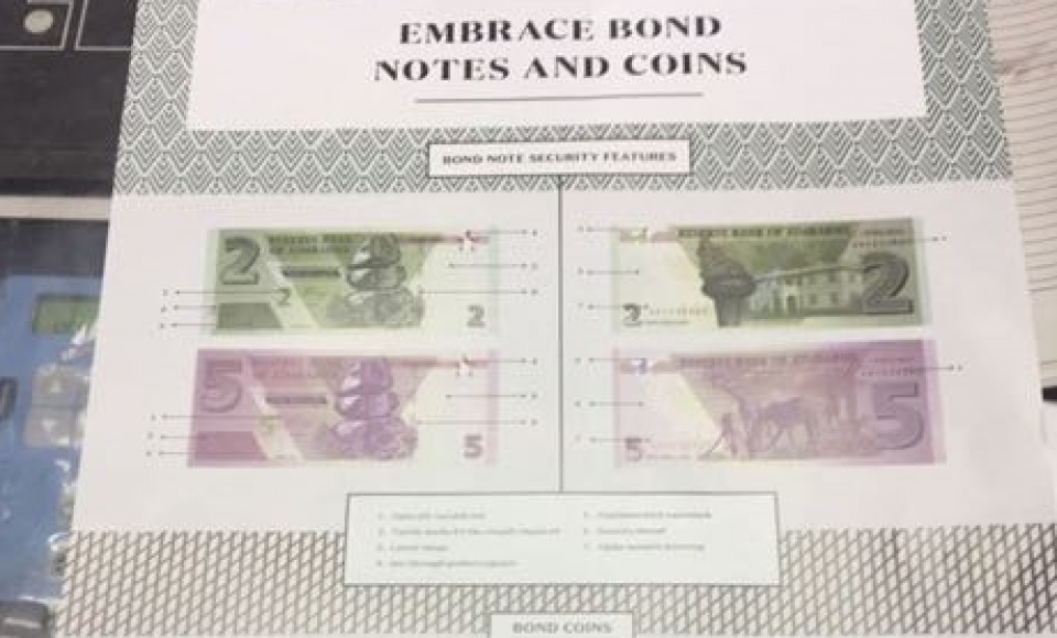 Zimbabwe phát hành tiền trái phiếu 2 và 5 USD zimbabwe phat hanh tien trai phieu 2 va 5 usd