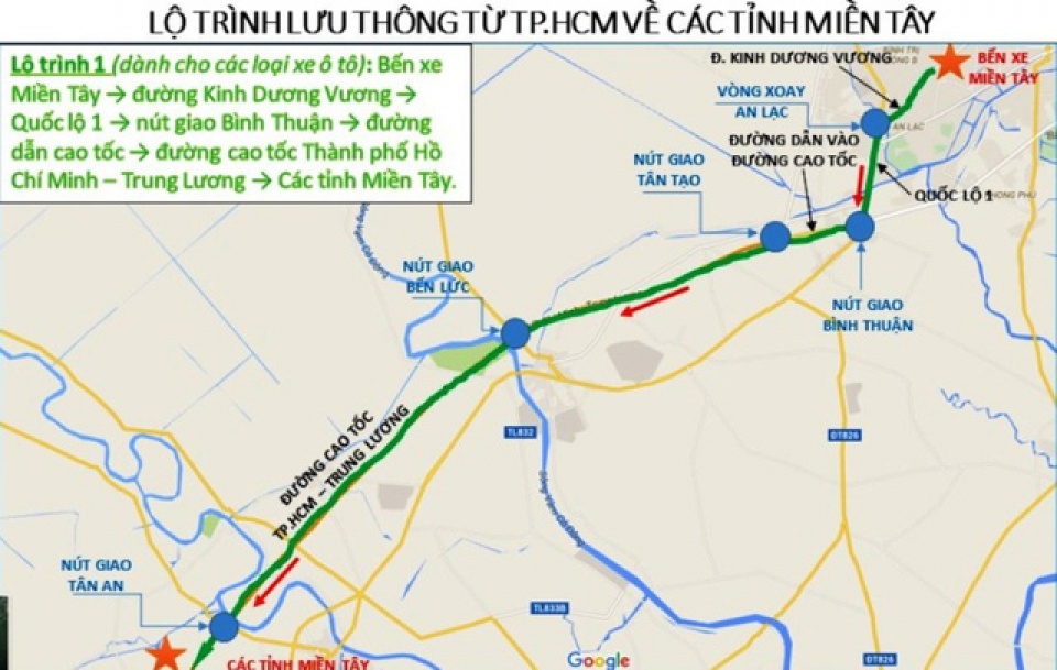 Từ TP. HCM về quê ăn Tết, đi lộ trình nào để không kẹt xe? tu tphcm ve que an tet di lo trinh nao de khong ket xe