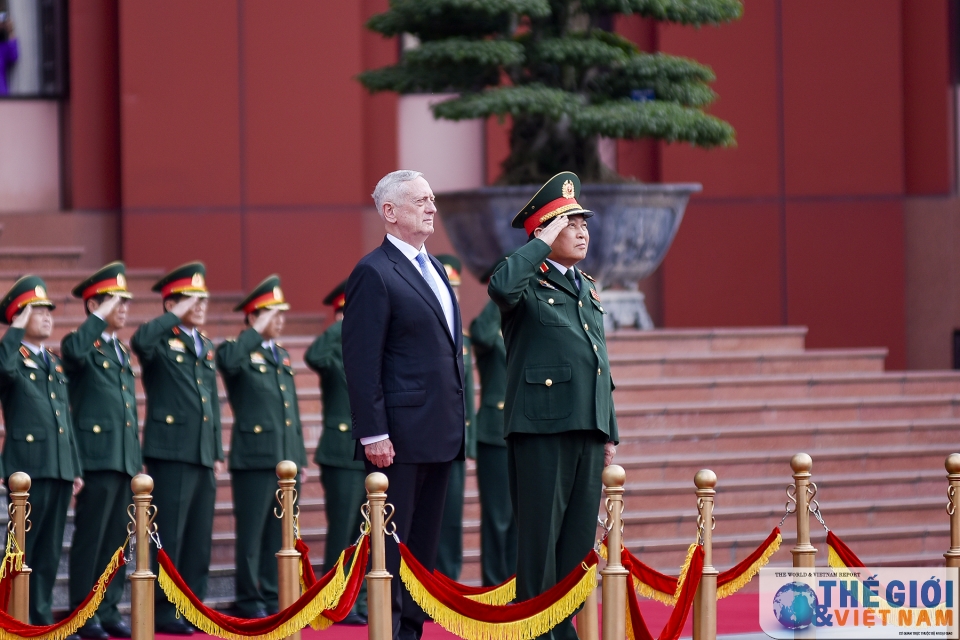 Lễ đón Bộ trưởng Quốc phòng Hoa Kỳ thăm Việt Nam le don bo truong quoc phong hoa ky tham viet nam