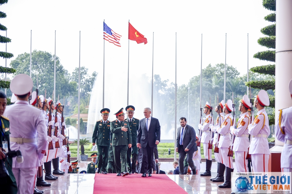 Lễ đón Bộ trưởng Quốc phòng Hoa Kỳ thăm Việt Nam le don bo truong quoc phong hoa ky tham viet nam
