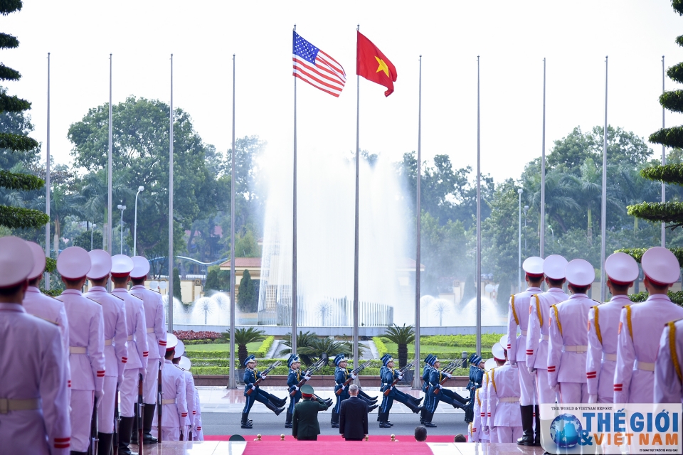 Lễ đón Bộ trưởng Quốc phòng Hoa Kỳ thăm Việt Nam le don bo truong quoc phong hoa ky tham viet nam