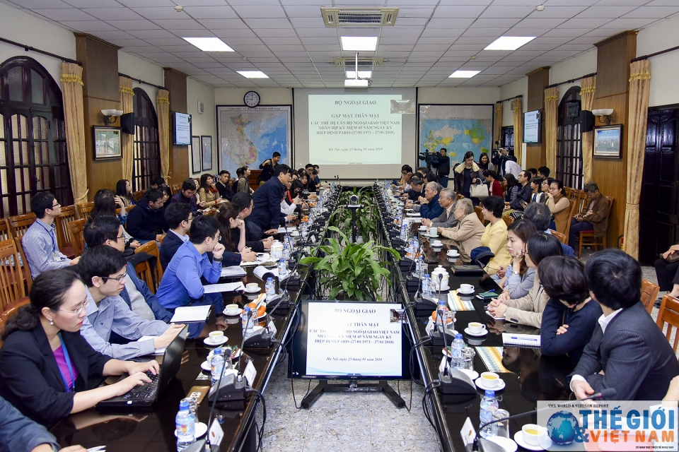 Gặp mặt thân mật kỷ niệm 45 năm ngày ký Hiệp định Paris gap mat than mat ky niem 45 nam ngay ky hiep dinh paris