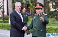 Lễ đón Bộ trưởng Quốc phòng Hoa Kỳ thăm Việt Nam