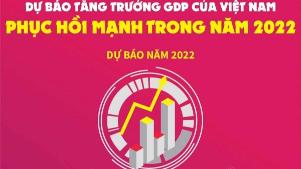 Dự báo tăng trưởng GDP của Việt Nam ở mức 6,5-7% trong năm 2022