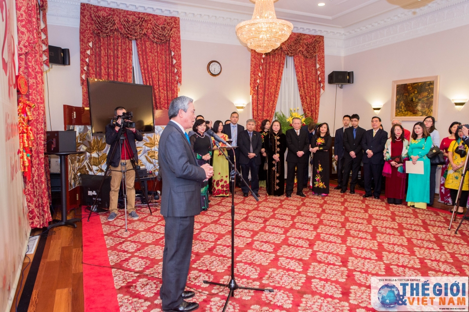 dai su quan viet nam tai hoa ky to chuc mung xuan mau tuat