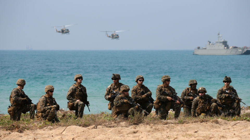 Mỹ, Hàn Quốc và Thái Lan tập trận đổ bộ my han quoc va thai lan tap tran do bo