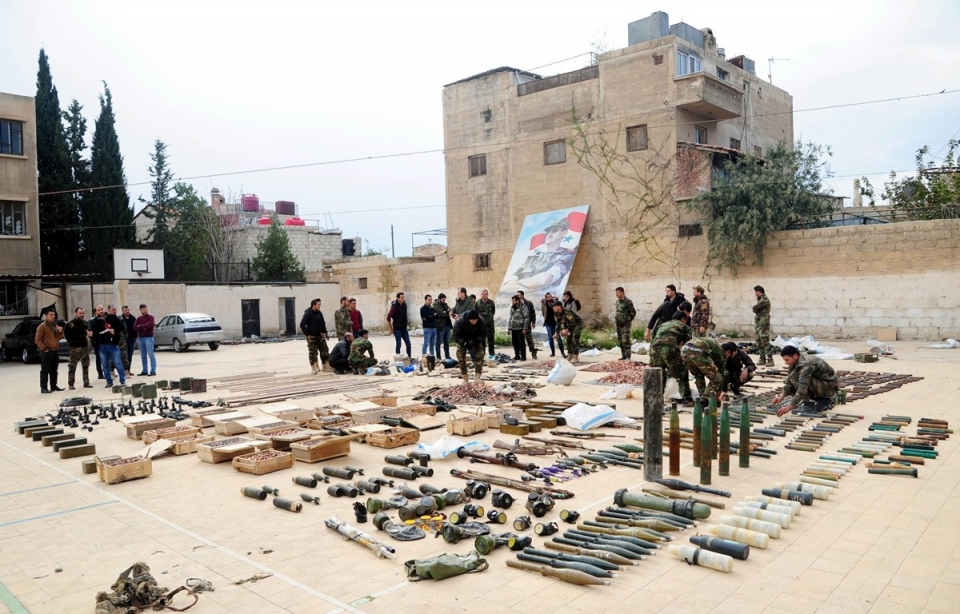quan doi syria thu giu nhieu vu khi dan duoc cua nuoc ngoai
