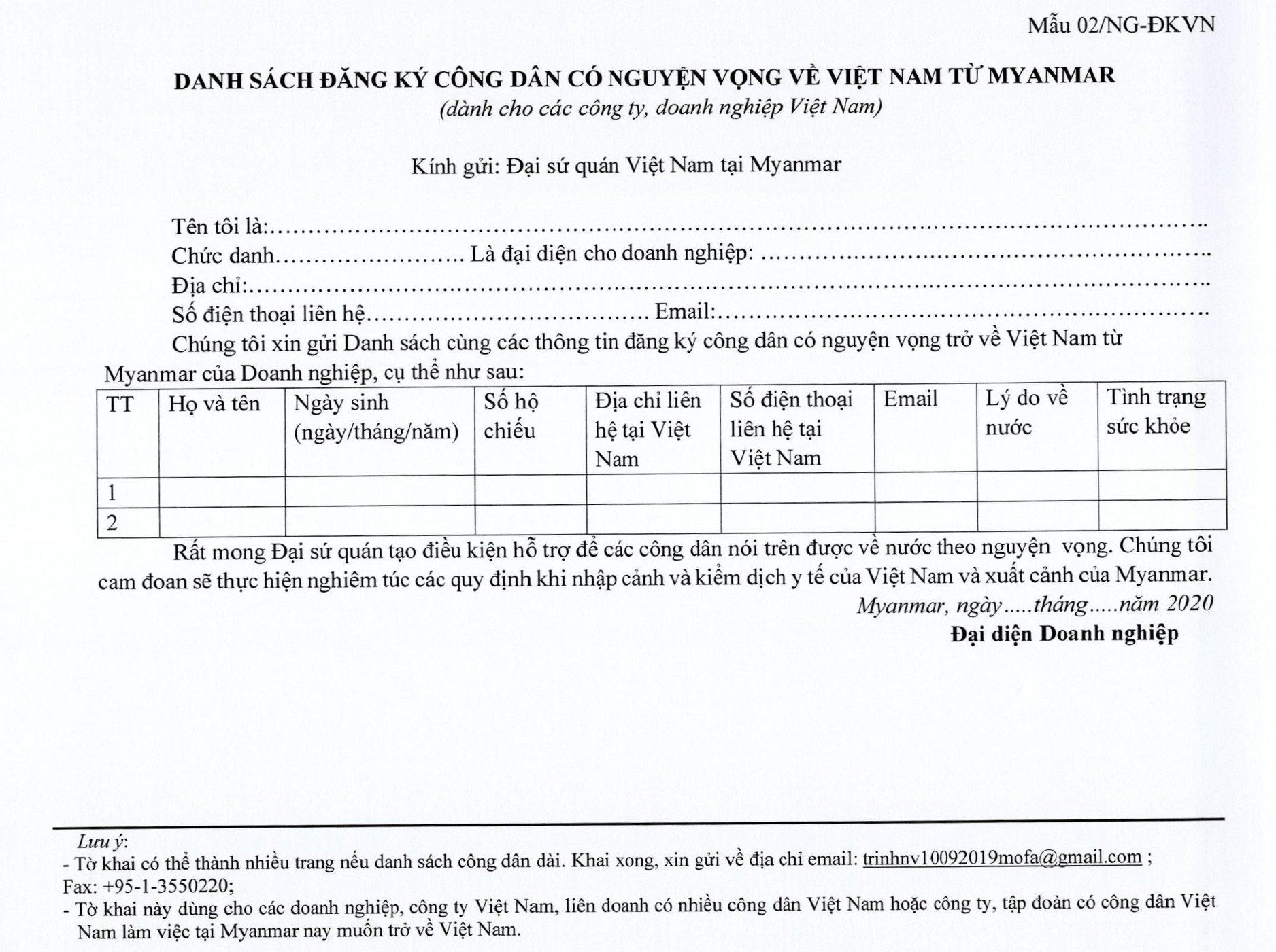 khuyen cao cua dai su quan viet nam tai myanmar ve tinh hinh dich benh covid 19