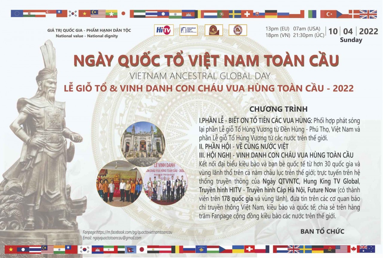 Ngày Quốc Tổ Việt Nam toàn cầu 2022: Ngày đại đoàn kết dân tộc và tôn vinh giá trị Việt