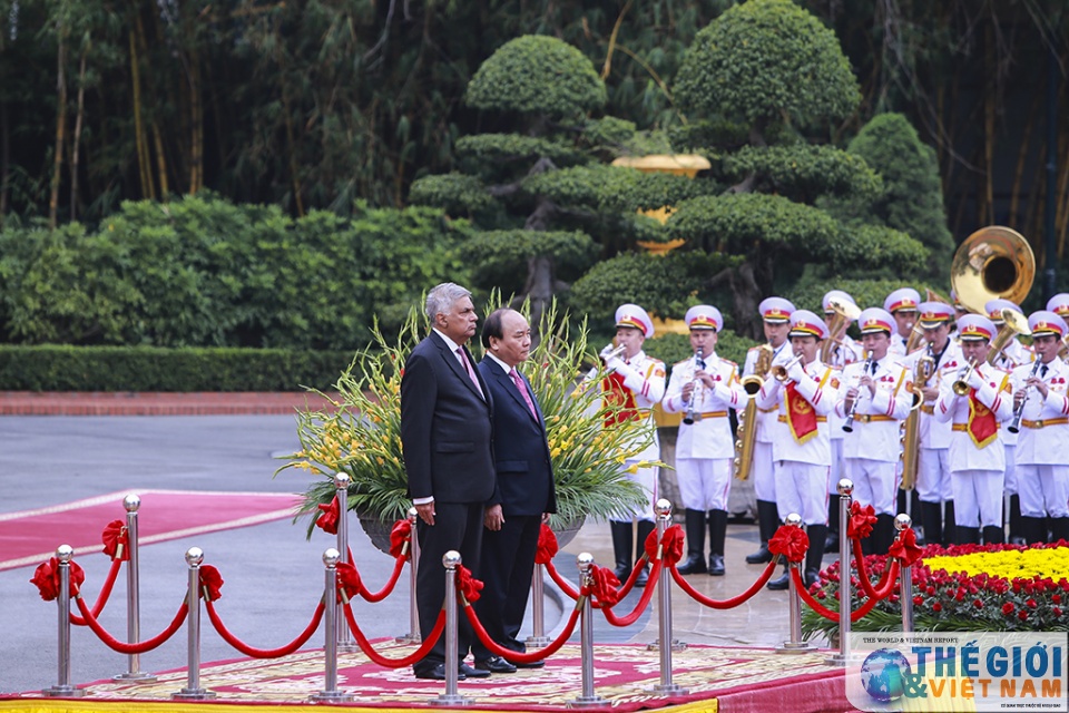 le don chinh thuc thu tuong sri lanka tai phu chu tich