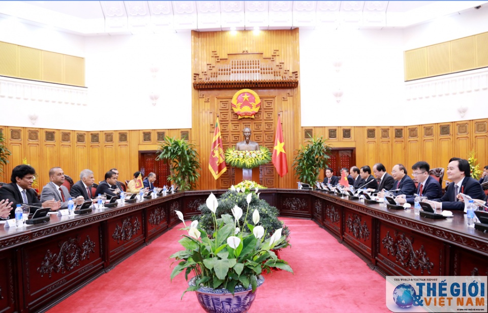 le don chinh thuc thu tuong sri lanka tai phu chu tich