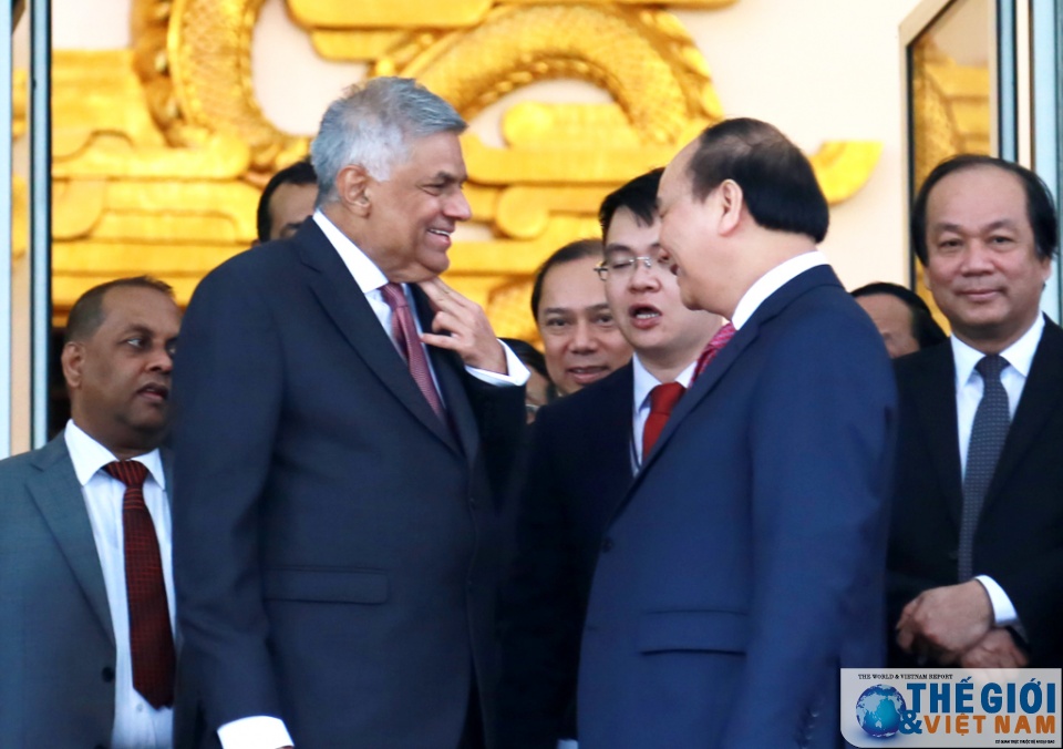 le don chinh thuc thu tuong sri lanka tai phu chu tich