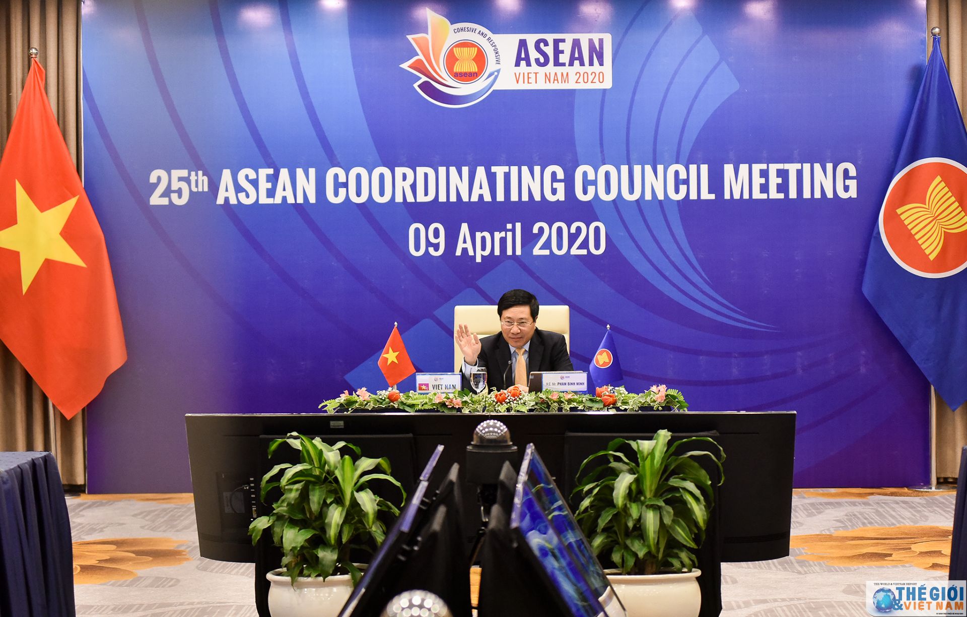 hoi dong dieu phoi asean lan dau tien hop truc tuyen