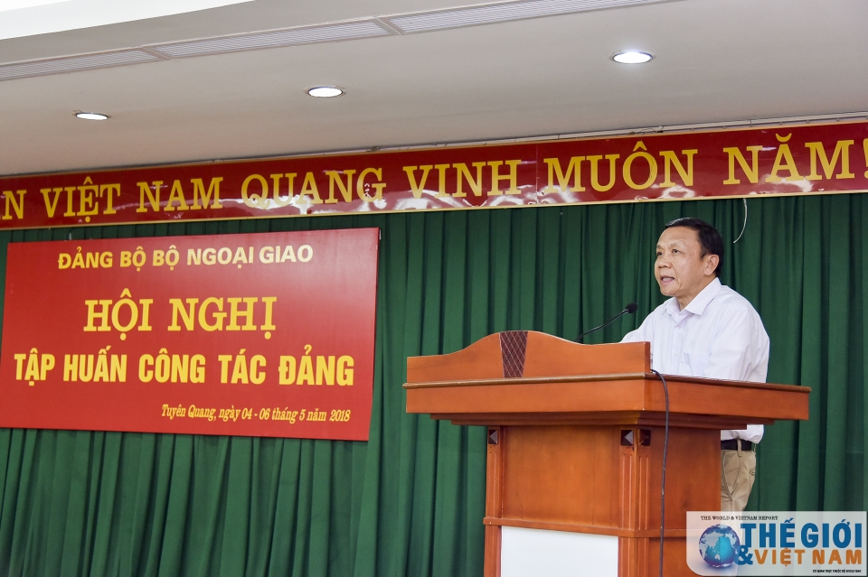 Đảng ủy Bộ Ngoại giao tập huấn về công tác Đảng năm 2018 dang uy bo ngoai giao tap huan cap uy ve cong tac dang nam 2018