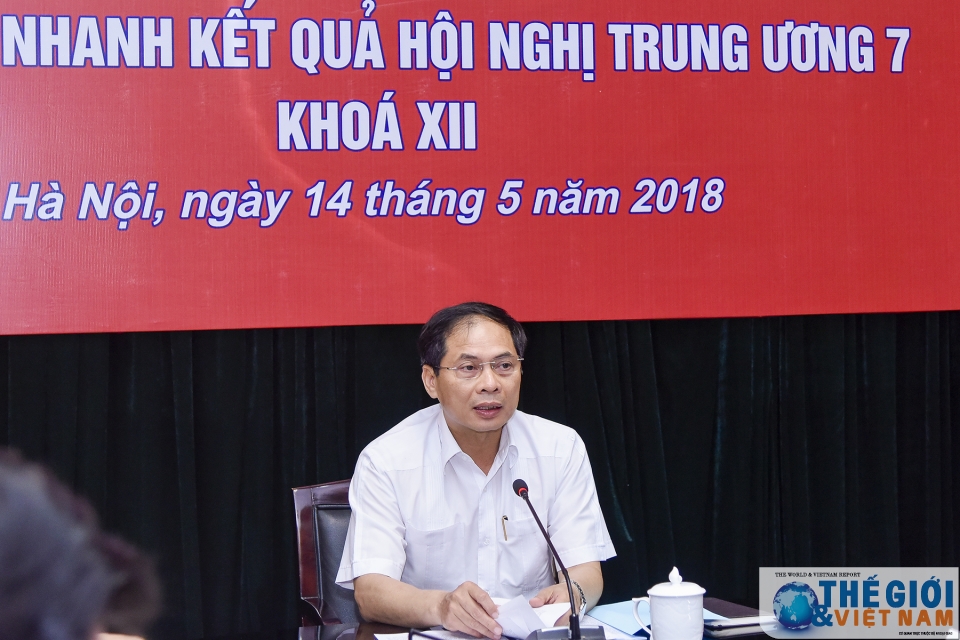 bo ngoai giao to chuc thong bao nhanh ket qua hoi nghi trung uong 7