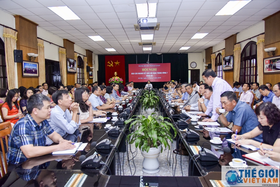 bo ngoai giao to chuc thong bao nhanh ket qua hoi nghi trung uong 7