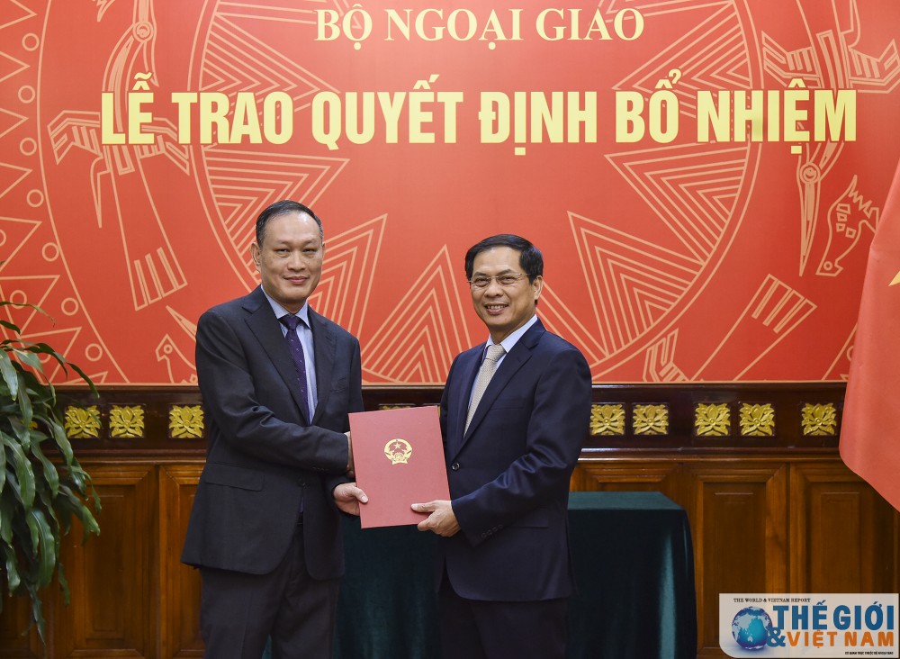 thu truong thuong truc bo ngoai giao bui thanh son trao quyet dinh phan cong dieu dong can bo