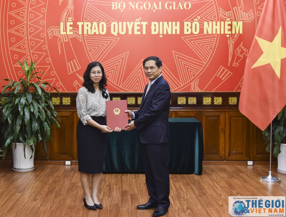 thu truong thuong truc bo ngoai giao bui thanh son trao quyet dinh phan cong dieu dong can bo