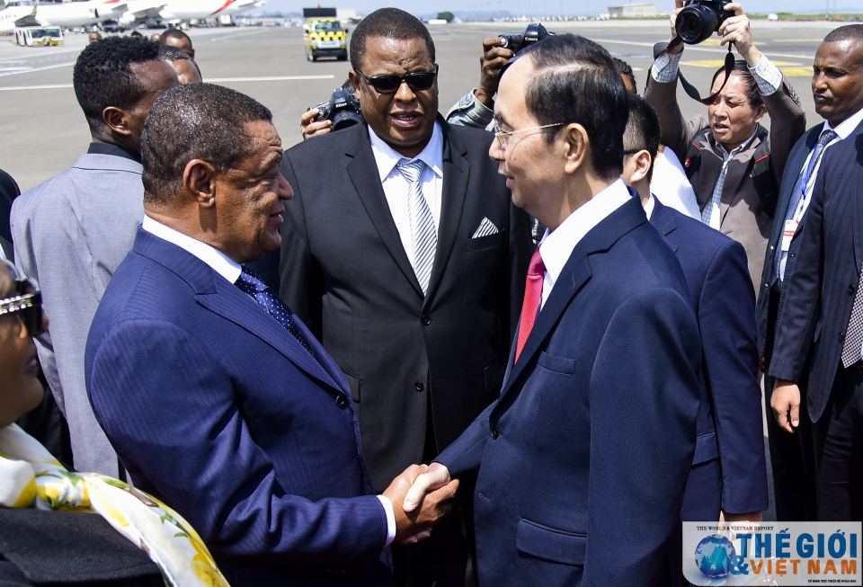 chu tich nuoc tran dai quang va phu nhan bat dau tham ethiopia tin cua phong vien bao tgvn