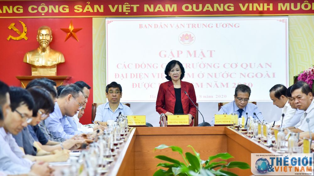 truong ban dan van trung uong gap mat cac truong co quan dai dien viet nam o nuoc ngoai nhiem ky 2020 2023