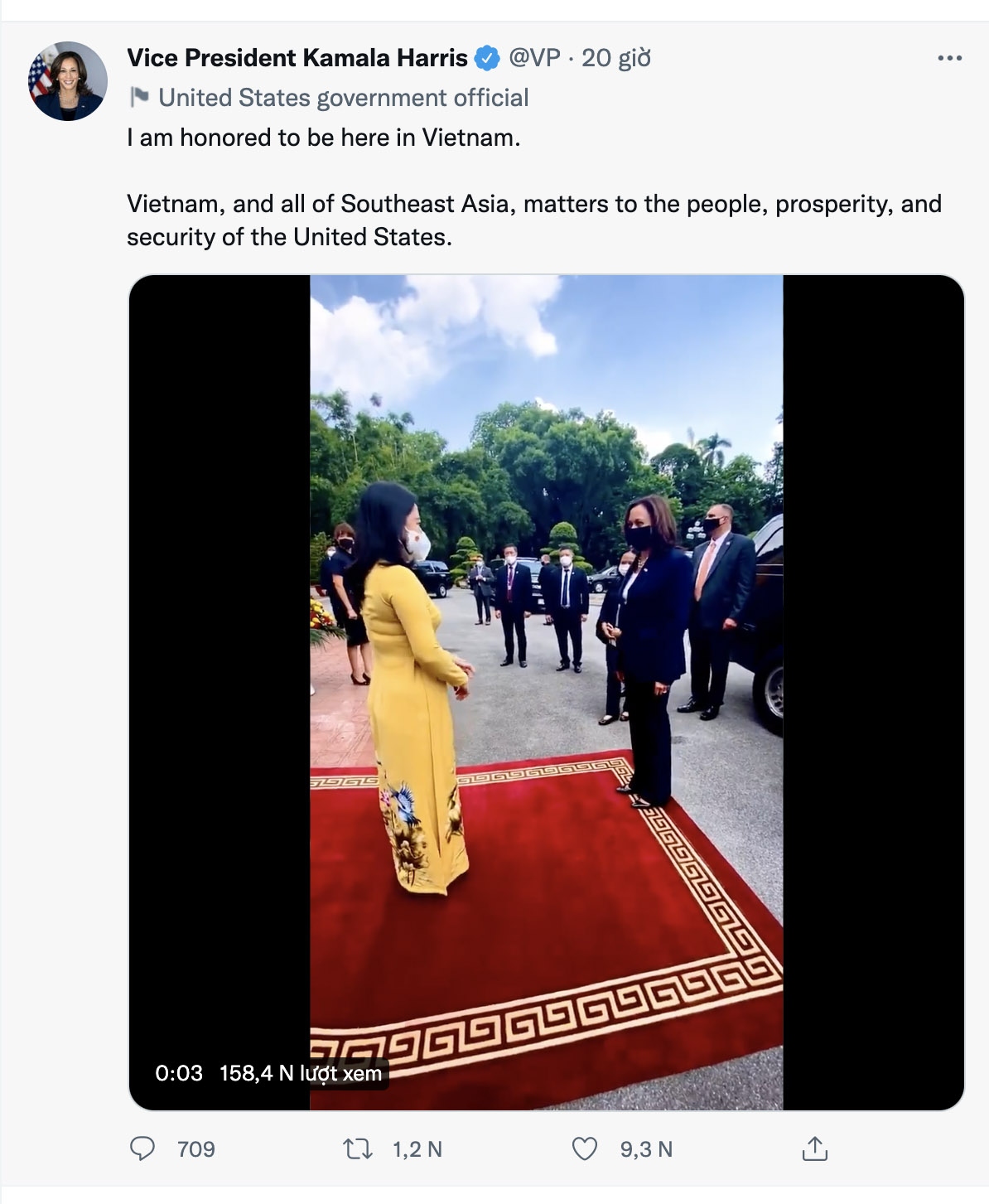 Toàn cảnh chuyến thăm Việt Nam của nữ Tổng thống Mỹ đầu tiên