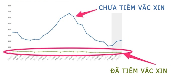 Hai hình ảnh cho thấy hiệu quả nổi trội của vaccine Covid-19