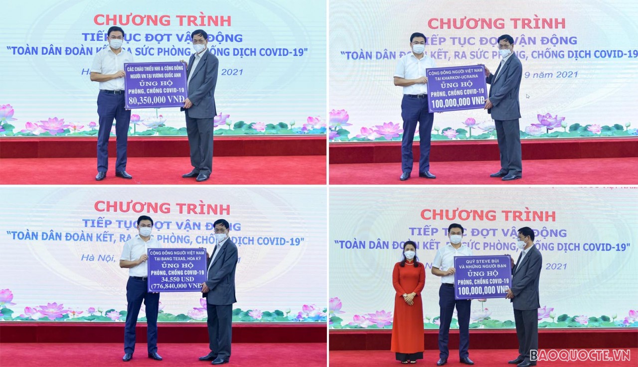 Kiều bào tiếp tục ủng hộ hơn 1 tỷ đồng cho công tác phòng, chống dịch Covid-19
