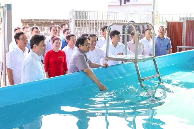 Thủ tướng kiểm tra cơ sở vật chất của Trường Tiểu học thị trấn Yên Lập, huyện Yên Lập.