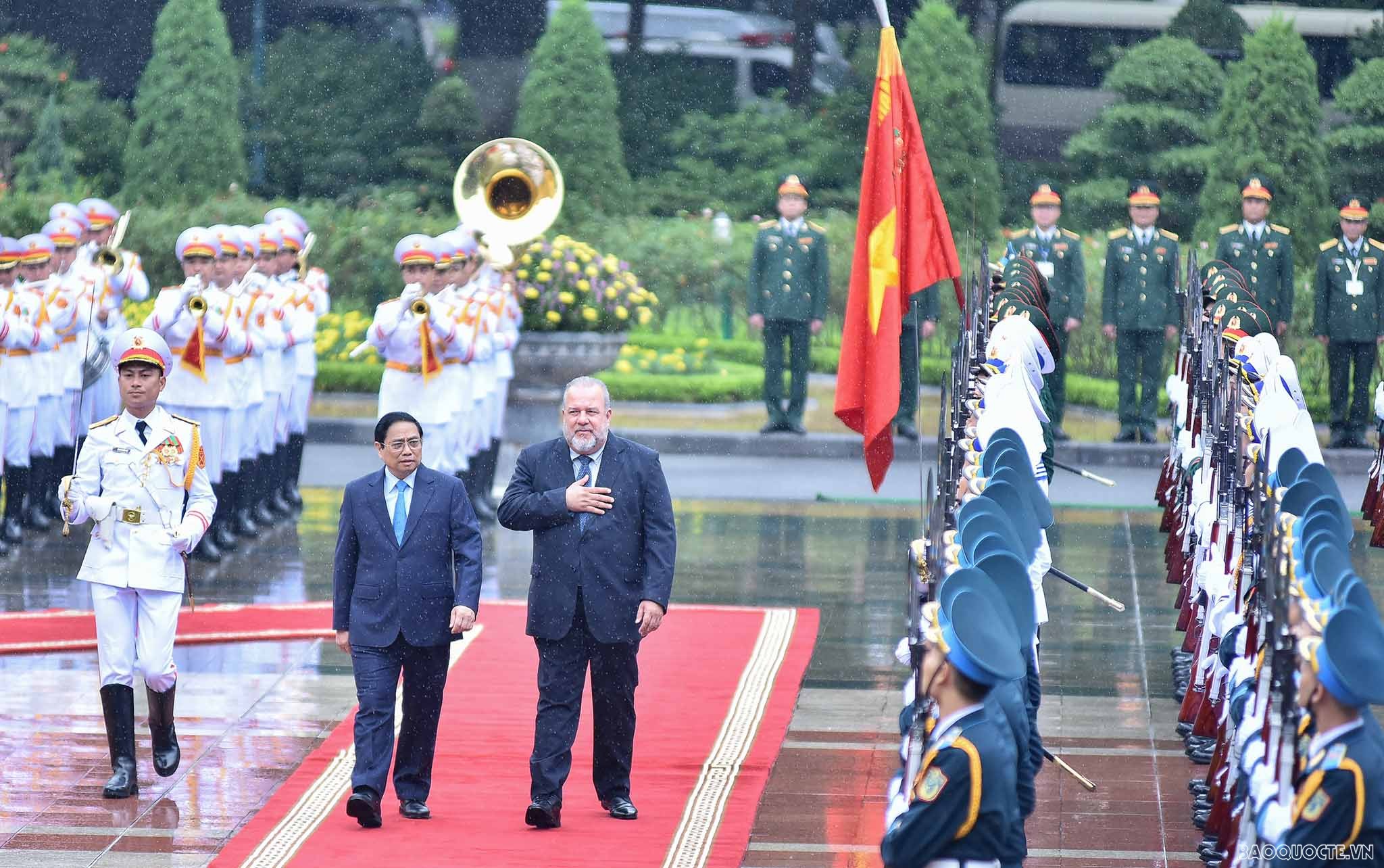 Lễ đón chính thức Thủ tướng Cuba Manuel Marrero Cruz tại Phủ Chủ tịch Lễ đón chính thức Thủ tướng Cuba Manuel Marrero Cruz tại Phủ Chủ tịch