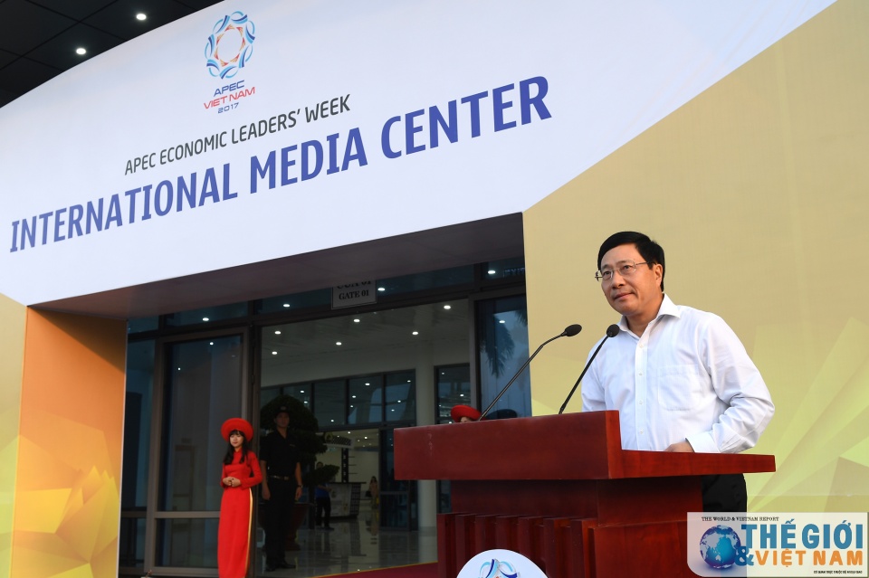 Khai trương Trung tâm Báo chí Quốc tế phục vụ Tuần lễ Cấp cao APEC 2017 khai truong trung tam bao chi quoc te tuan le cap cao apec 2017