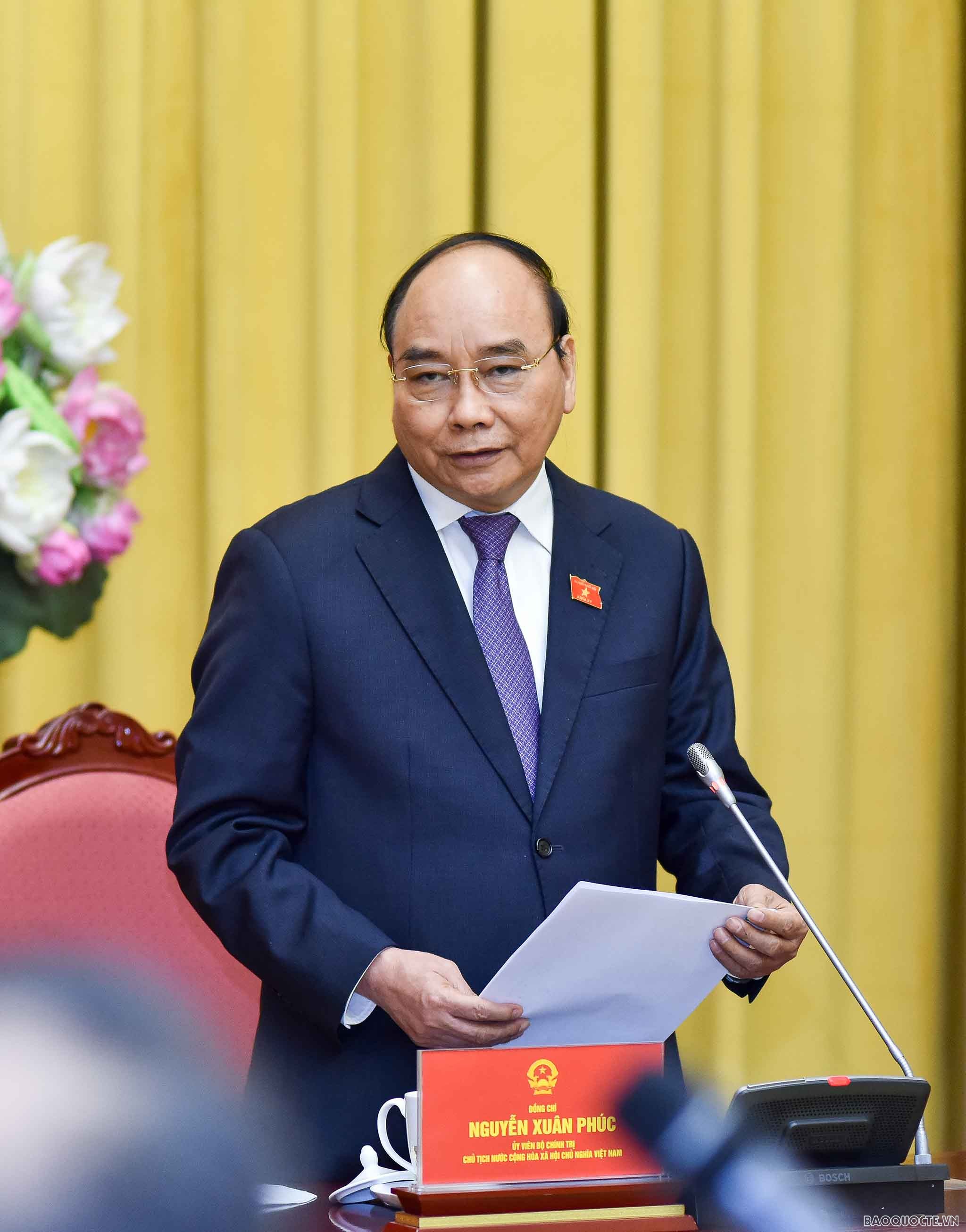 Chủ tịch nước Nguyễn Xuân Phúc giao nhiệm vụ cho 8 Đại sứ vừa mới được bổ nhiệm