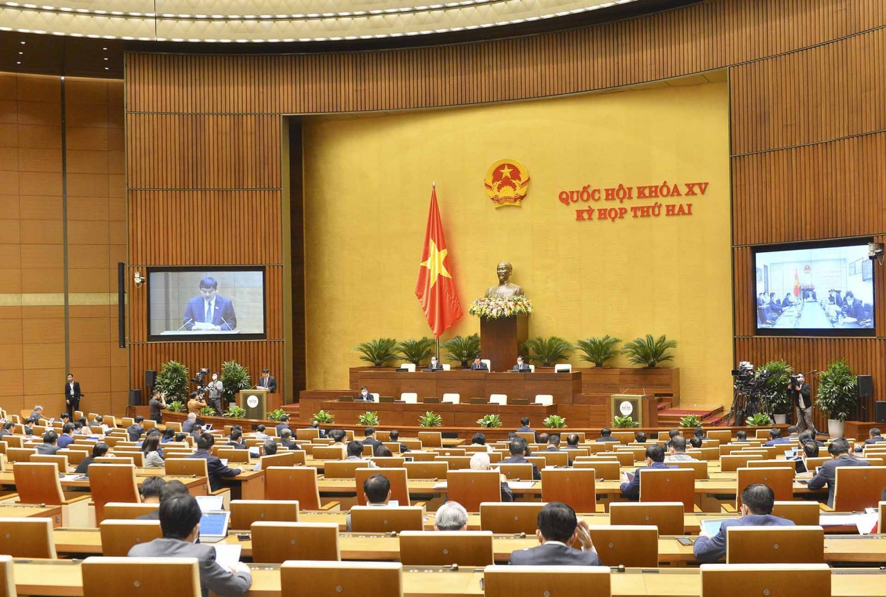 Toàn cảnh phiên họp Quốc hội nghe báo cáo thẩm tra về dự án Luật Điện ảnh (sửa đổi)