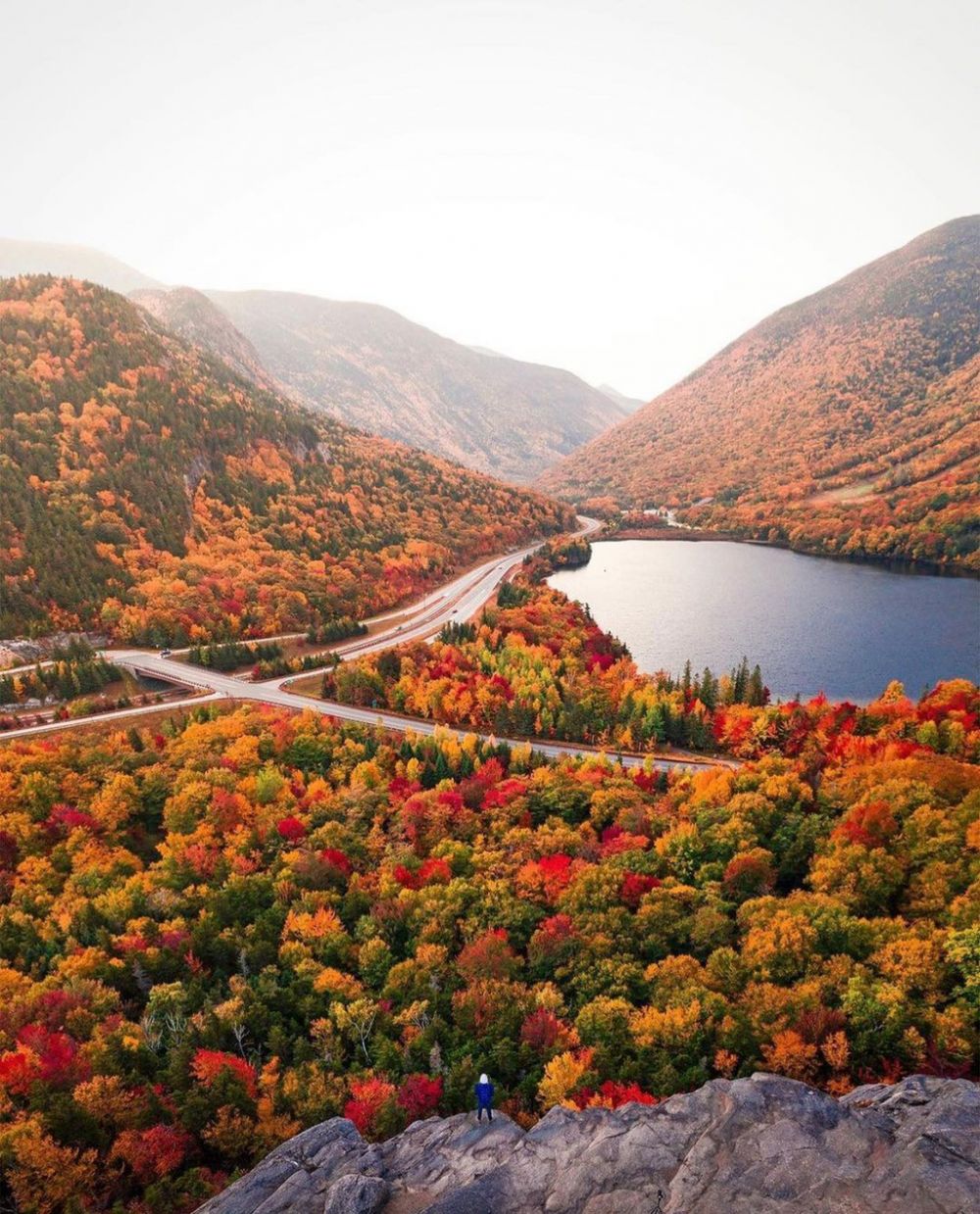 ngam cung duong cao toc phu kin rung cay la do tuyet dep o my