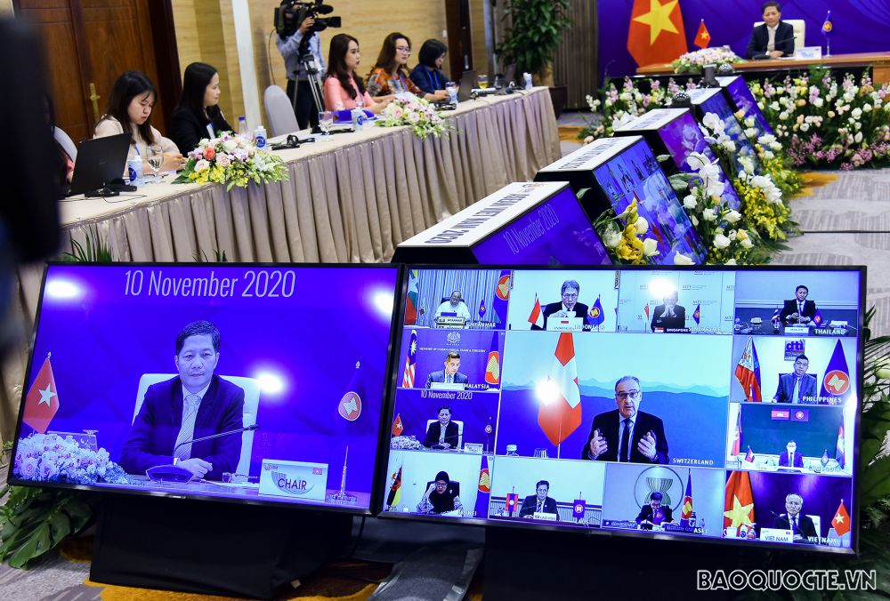 doi thoai hinh thuc troika mo rong giua bo truong ngoai giao kinh te asean va bo truong thuong mai thuy sy