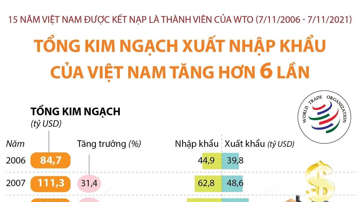 15 nam viet nam la thanh vien cua wto kim ngach xuat nhap khau tang hon 6 lan