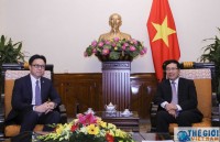 Phó Thủ tướng Pham Bình Minh tiếp Đại sứ Campuchia Prak Nguon Hong