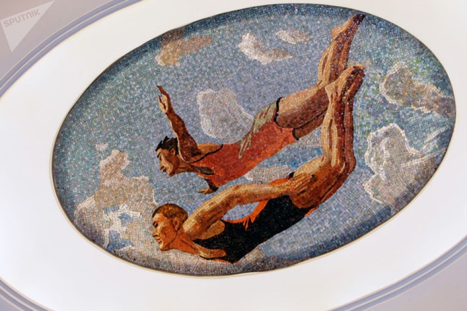 ve dep long lay nhu cung dien cua ga tau dien ngam moscow