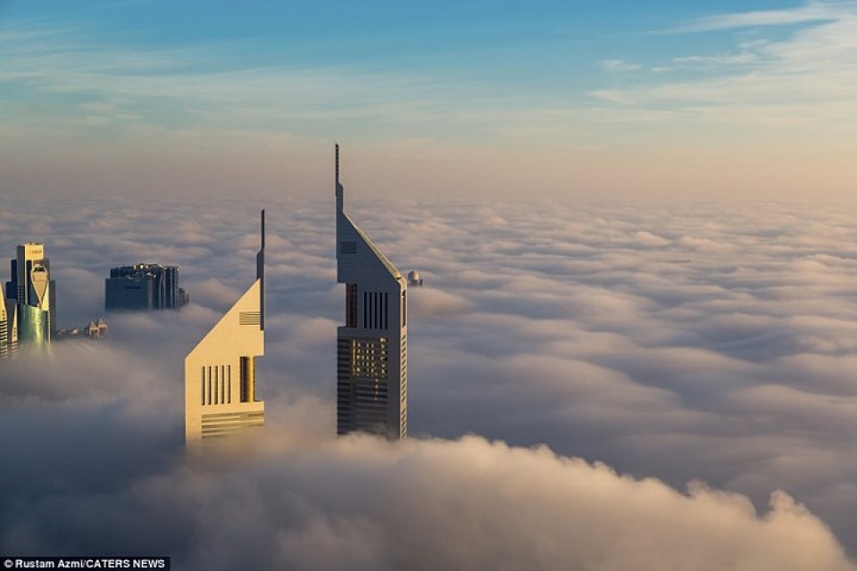 Dubai mờ ảo như “thành phố trên mây” dubai chim trong man suong mo ao tua nhu thanh pho tren may