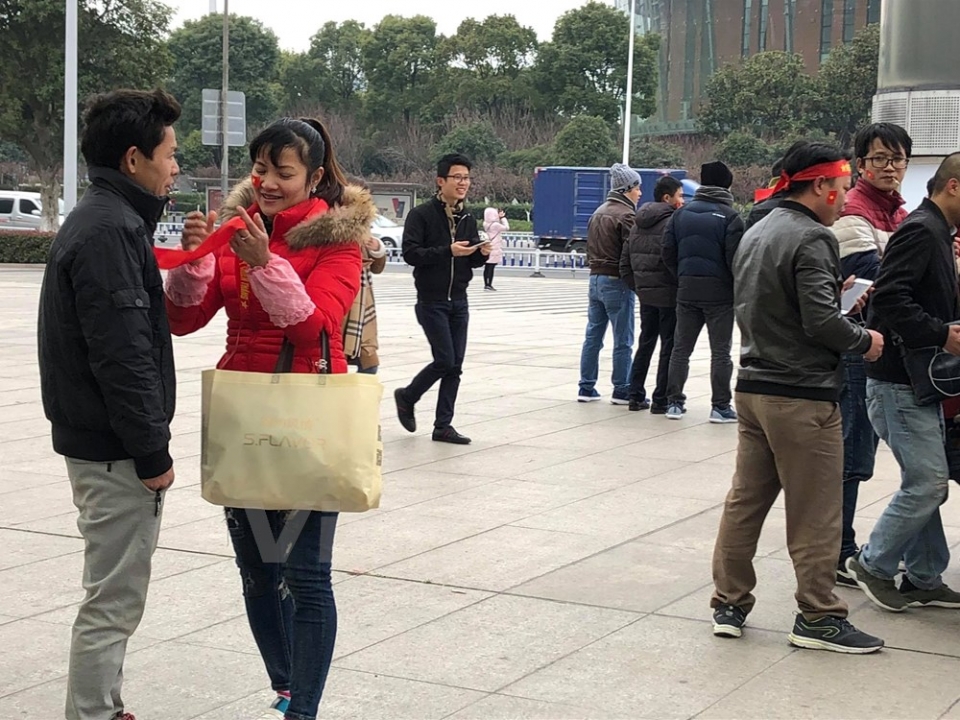 cdv hao huc di co vu cho u23 viet nam trong tran ban ket lich su