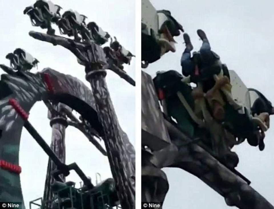 australia du khach bi treo nguoc tren vong quay tan the