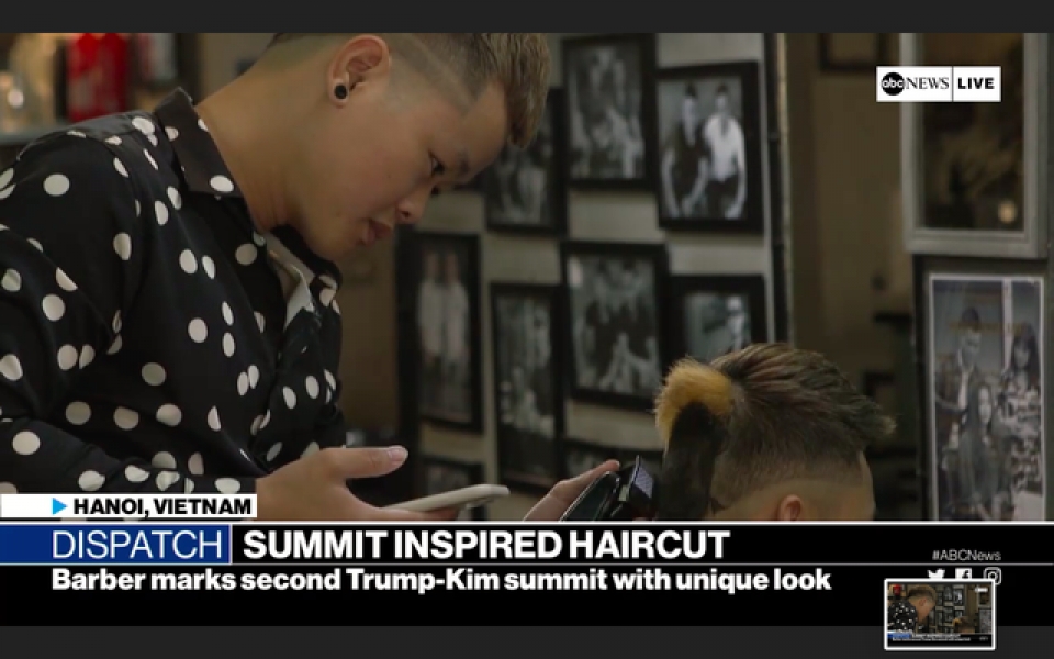 nghe thuat cat toc khac hoa chan dung tong thong trump cua chang trai viet len truyen hinh my