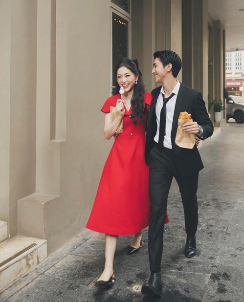 Thời trang đồng điệu của Á hậu Phương Nga và bạn trai - diễn viên Bình An