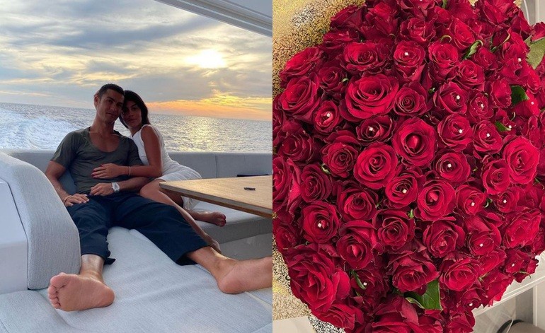 Ngày Valentine, bạn gái Ronaldo cùng dàn người đẹp thế giới được tặng hoa hồng đỏ và quà