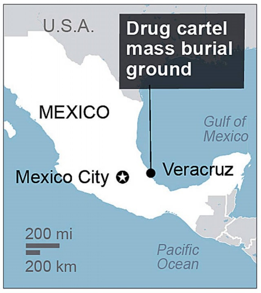 phat hien 250 dau lau trong khu mo bi mat o mexico