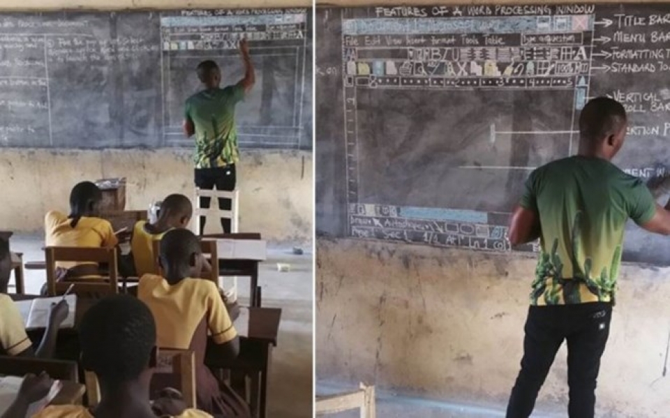 microsoft hua tang may tinh cho thay giao ve man hinh ms word len bang